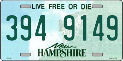 NH license plate 3949149