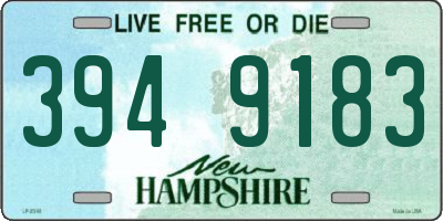 NH license plate 3949183