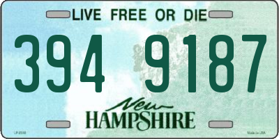 NH license plate 3949187