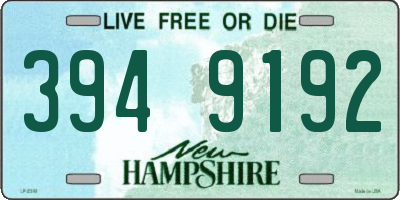 NH license plate 3949192