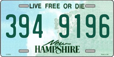 NH license plate 3949196