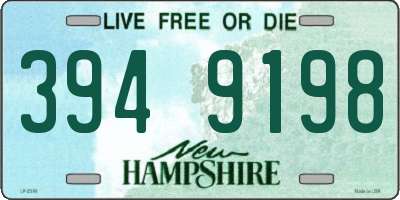 NH license plate 3949198
