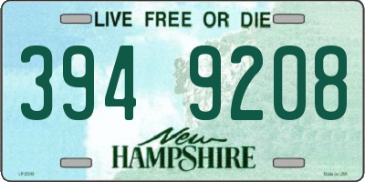 NH license plate 3949208
