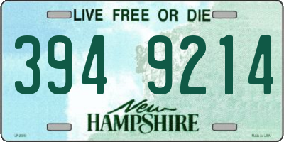 NH license plate 3949214