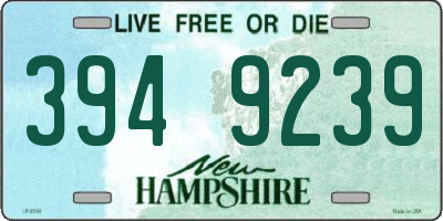 NH license plate 3949239