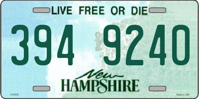 NH license plate 3949240