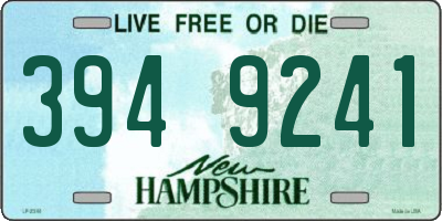 NH license plate 3949241