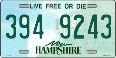 NH license plate 3949243