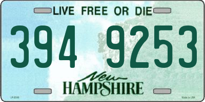 NH license plate 3949253