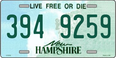 NH license plate 3949259