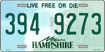 NH license plate 3949273