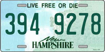 NH license plate 3949278