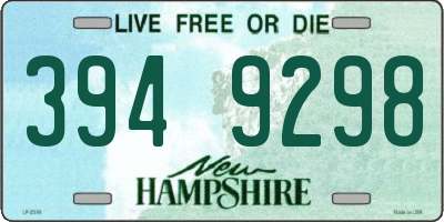 NH license plate 3949298