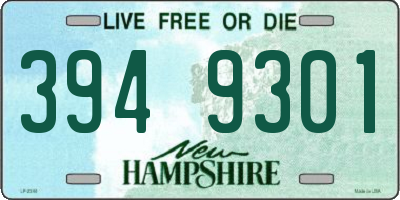 NH license plate 3949301
