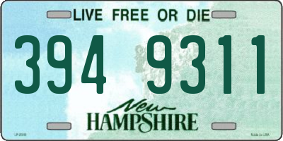 NH license plate 3949311