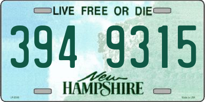 NH license plate 3949315