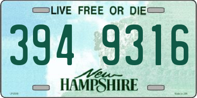 NH license plate 3949316