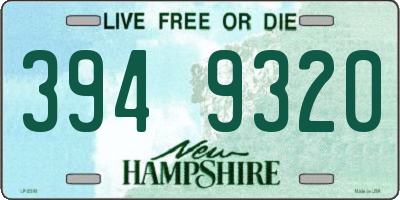 NH license plate 3949320