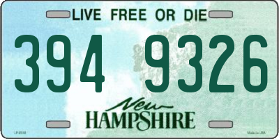 NH license plate 3949326