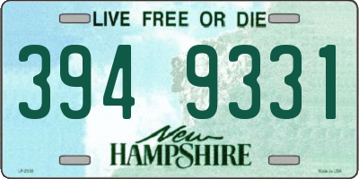 NH license plate 3949331