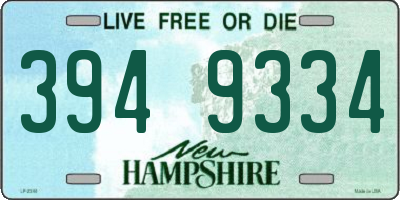 NH license plate 3949334