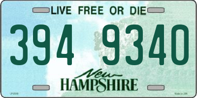 NH license plate 3949340