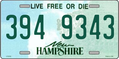NH license plate 3949343