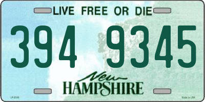 NH license plate 3949345