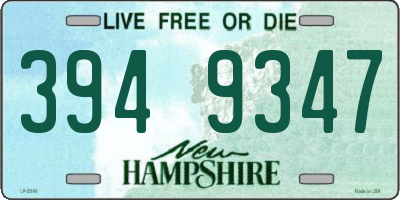 NH license plate 3949347