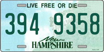 NH license plate 3949358