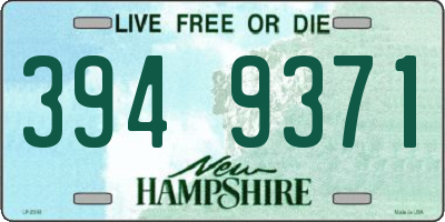 NH license plate 3949371