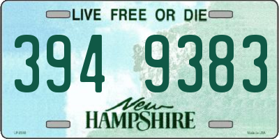 NH license plate 3949383
