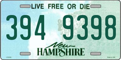 NH license plate 3949398