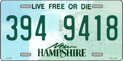 NH license plate 3949418