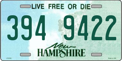 NH license plate 3949422
