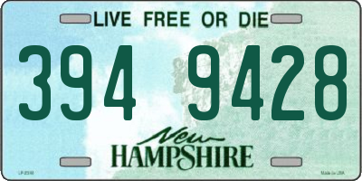 NH license plate 3949428