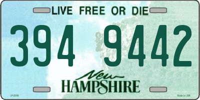NH license plate 3949442