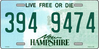 NH license plate 3949474