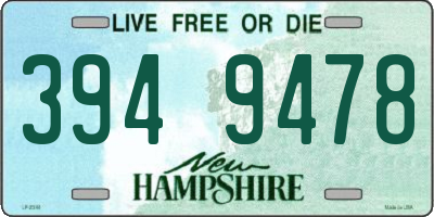 NH license plate 3949478