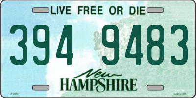 NH license plate 3949483