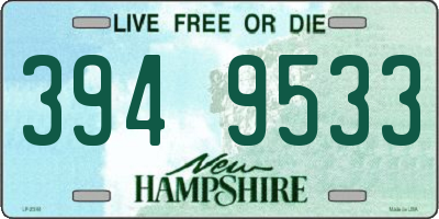 NH license plate 3949533