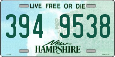NH license plate 3949538