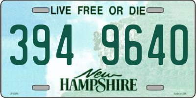 NH license plate 3949640