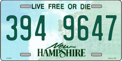 NH license plate 3949647
