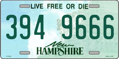 NH license plate 3949666