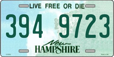 NH license plate 3949723