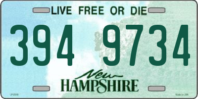 NH license plate 3949734