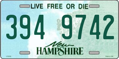 NH license plate 3949742