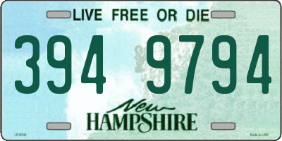 NH license plate 3949794