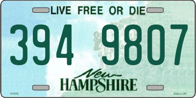 NH license plate 3949807